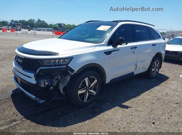 5XYRH4LF8NG095187 2022 KIA SORENTO White წინა მარცხენა ხედი სამი მეოთხედიდან