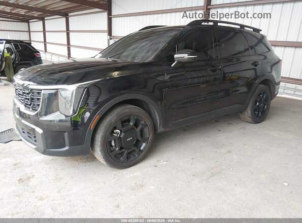 5XYRHDJF2RG274091 2024 KIA SORENTO Black Առջևի ձախ երեք քառորդ տեսարան