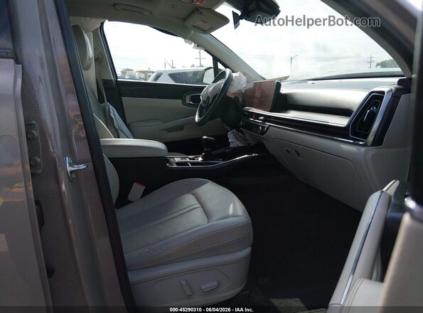 5XYRHDJF5RG297316 2024 KIA SORENTO Gray წინა სალონის ხედი