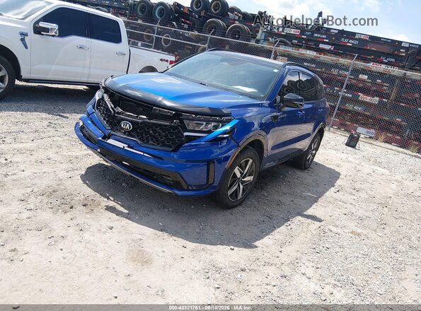 5XYRHDLF0MG025567 2021 KIA SORENTO Blue Передня ліва чверть
