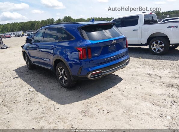 5XYRHDLF0MG025567 2021 KIA SORENTO Blue Задня ліва чверть