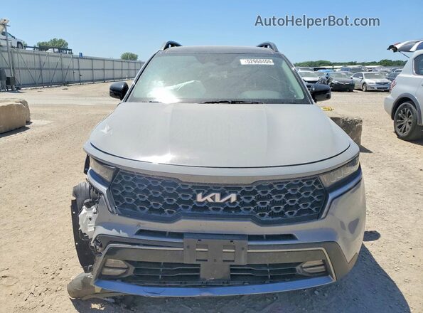 5XYRHDLF1NG133634 2022 KIA SORENTO Gray Front view