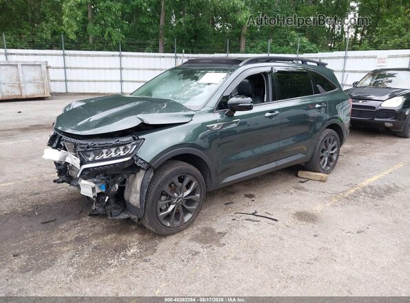5XYRHDLF2NG104403 2022 KIA SORENTO Зеленый Передняя левая четверть