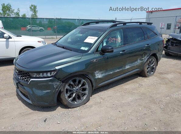 5XYRHDLF3NG133179 2022 KIA SORENTO Green Vista tres cuartos delantera izquierda