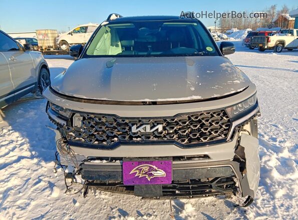 5XYRHDLF7PG180587 2023 KIA SORENTO Серый Вид спереди