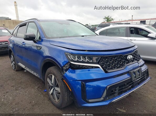 5XYRHDLFXMG013426 2021 KIA SORENTO Blue Vista frontal