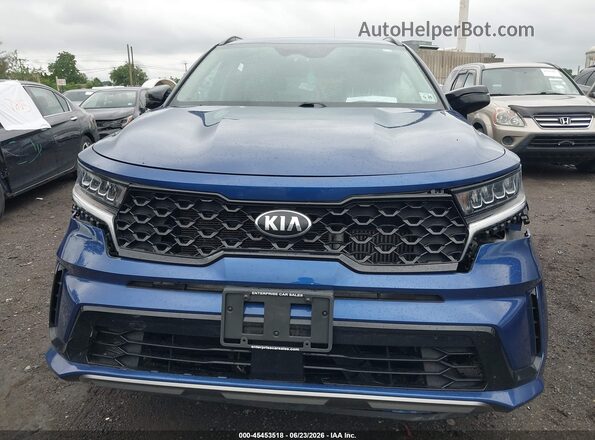5XYRHDLFXMG013426 2021 KIA SORENTO Blue Vista del cuadro de instrumentos