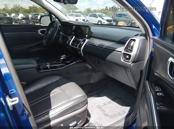 5XYRK4LF1MG073547 2021 KIA SORENTO Blue Widok wnętrza z przodu