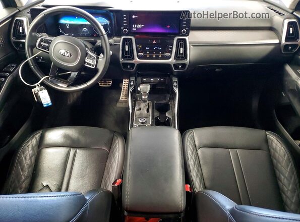 5XYRK4LF4MG034693 2021 KIA SORENTO Blue Вид панелі приладів