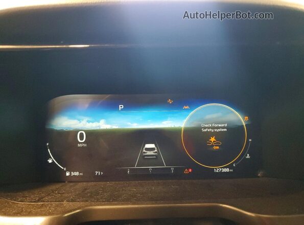5XYRK4LF4MG034693 2021 KIA SORENTO Blue Вид щитка приладів