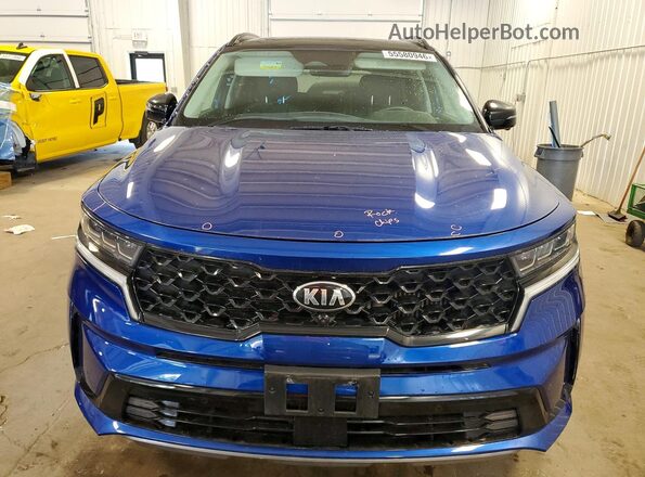 5XYRK4LF4MG034693 2021 KIA SORENTO Blue Вид спереду