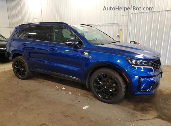 5XYRK4LF4MG034693 2021 KIA SORENTO Blue Передня права чверть