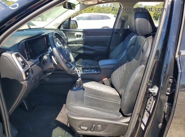 5XYRK4LFXMG012195 2021 KIA SORENTO Black Вид салону спереду