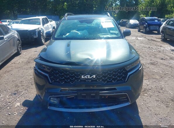 5XYRKDLF0NG086114 2022 KIA SORENTO Green Instrument cluster view