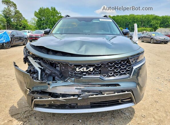 5XYRKDLF3NG074054 2022 KIA SORENTO Green Front view