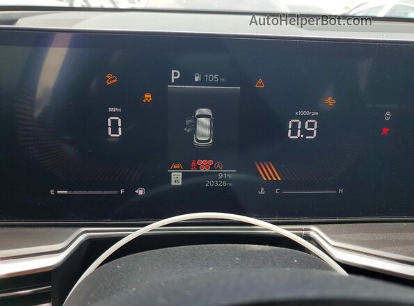 5XYRL4JC2RG282261 2024 KIA SORENTO Gray Instrument cluster view