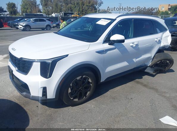 5XYRL4JC6SG327949 2025 KIA SORENTO White წინა მარცხენა ხედი სამი მეოთხედიდან