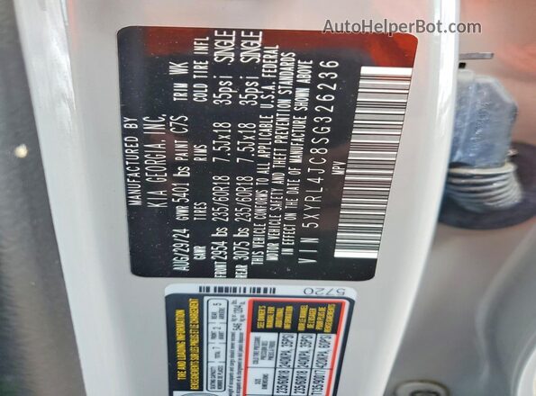 5XYRL4JC8SG326236 2025 KIA SORENTO Gray 