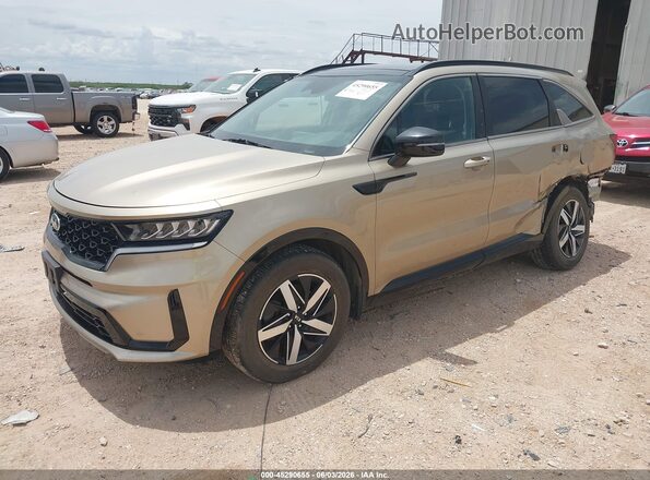5XYRL4LC0MG056578 2021 KIA SORENTO Beige Front left