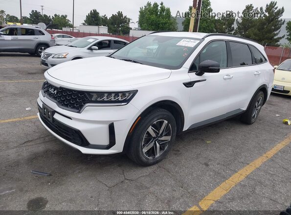 5XYRL4LC3NG132229 2022 KIA SORENTO White Առջևի ձախ երեք քառորդ տեսարան