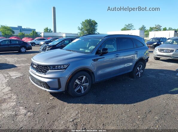 5XYRL4LC8NG126068 2022 KIA SORENTO Gray Առջևի ձախ երեք քառորդ տեսարան