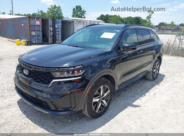 5XYRL4LCXMG035382 2021 KIA SORENTO Black Առջևի ձախ երեք քառորդ տեսարան