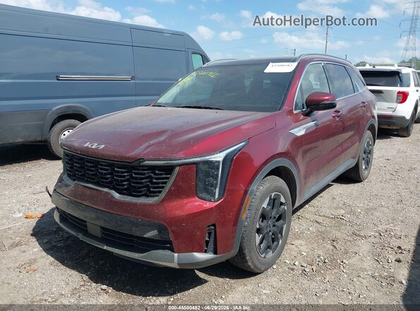 5XYRLDJC5RG293688 2024 KIA SORENTO Burgundy Vista tres cuartos delantera izquierda
