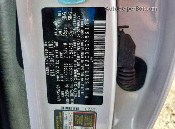 5XYRLDJC9RG289109 2024 KIA SORENTO White 