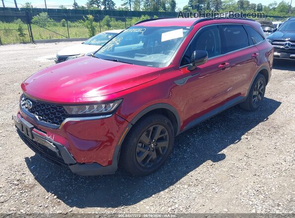 5XYRLDLC2MG021573 2021 KIA SORENTO Red Front left