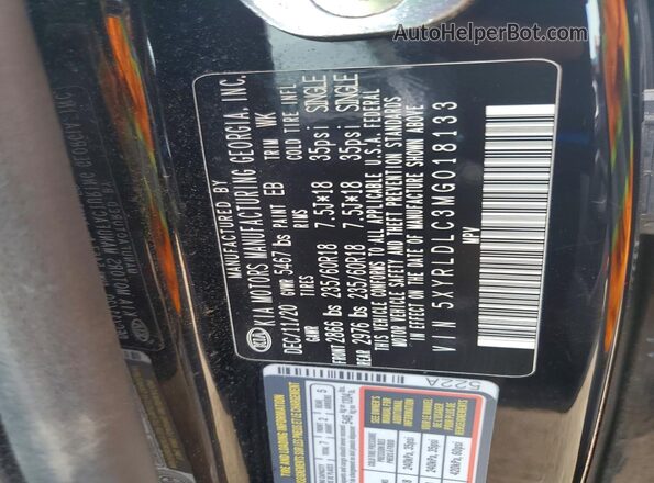 5XYRLDLC3MG018133 2021 KIA SORENTO Black Widok komory silnika
