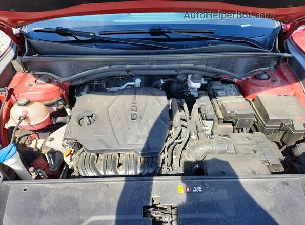 5XYRLDLC8MG022372 2021 KIA SORENTO Red ძრავის განყოფილების ხედი