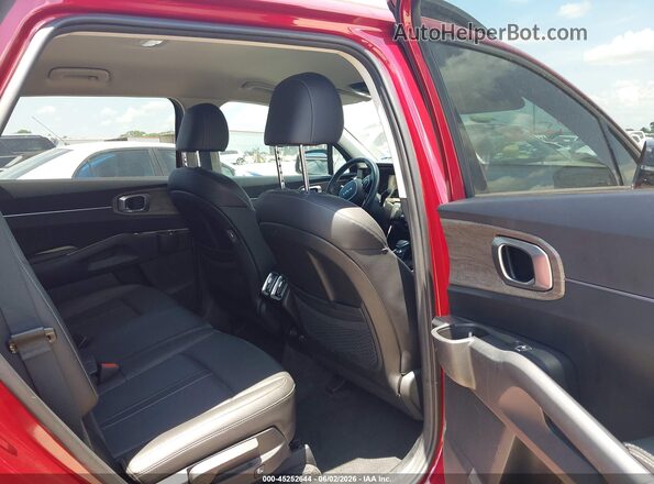 5XYRLDLC8NG144778 2022 KIA SORENTO Red Widok naklejki z numerem VIN
