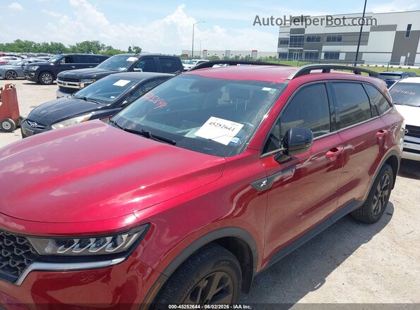 5XYRLDLC8NG144778 2022 KIA SORENTO Red Widok z przodu
