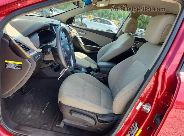 5XYZT3LB0GG371841 2016 HYUNDAI SANTA Red წინა სალონის ხედი