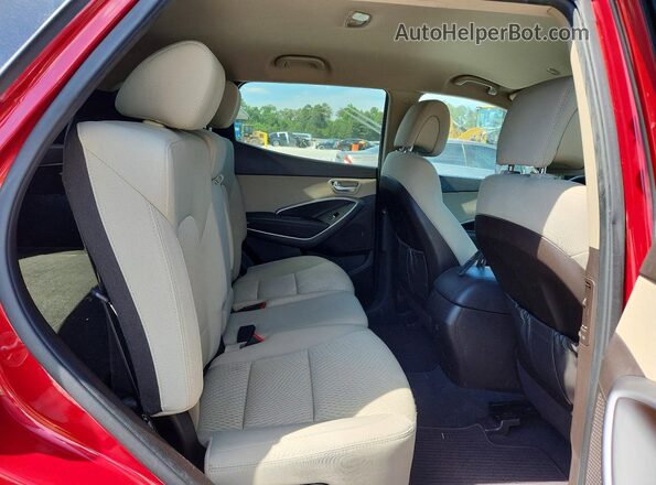 5XYZT3LB0GG371841 2016 HYUNDAI SANTA Red უკანა სალონის ხედი