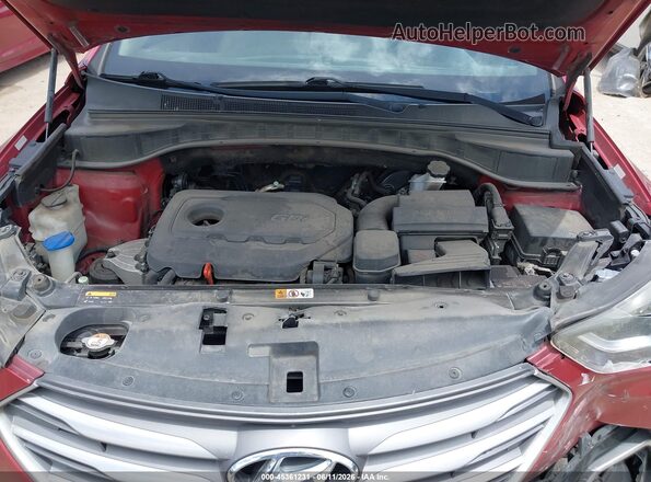 5XYZT3LB2HG413556 2017 HYUNDAI SANTA FE SPORT Темно-бордовый Вид сзади
