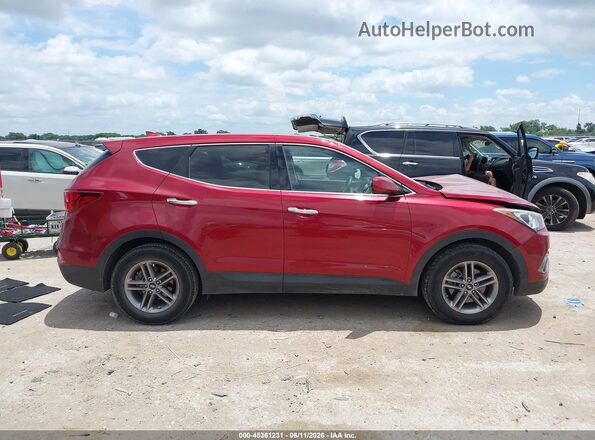 5XYZT3LB2HG413556 2017 HYUNDAI SANTA FE SPORT Темно-бордовый Вид задней части салона