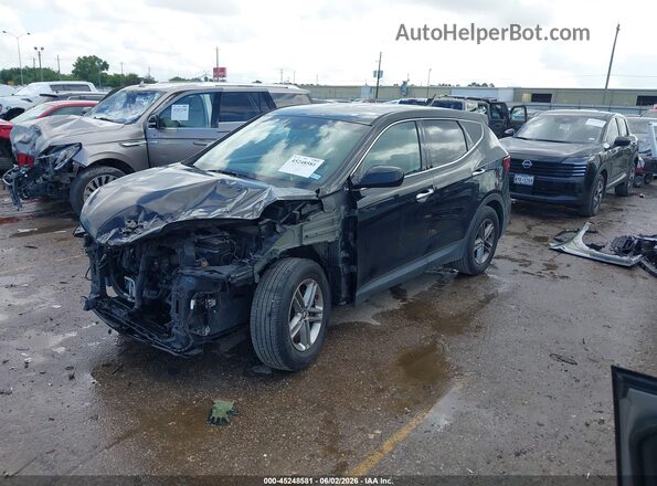 5XYZT3LB2JG563298 2018 HYUNDAI SANTA FE SPORT Black Առջևի ձախ երեք քառորդ տեսարան
