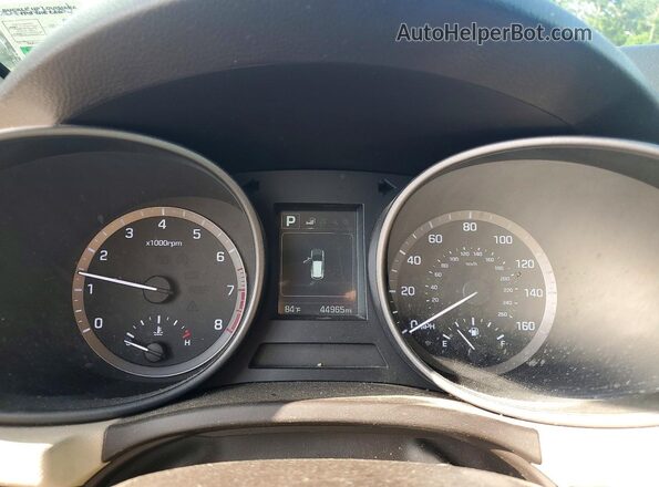 5XYZT3LB3HG456707 2017 HYUNDAI SANTA Orange Widok zestawu wskaźników