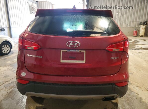5XYZT3LB6GG359824 2016 HYUNDAI SANTA Red Вид ззаду