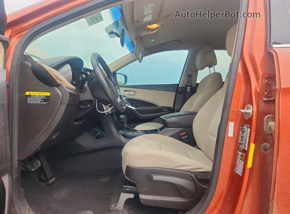 5XYZT3LB6GG373433 2016 HYUNDAI SANTA Orange Vista interior delantera