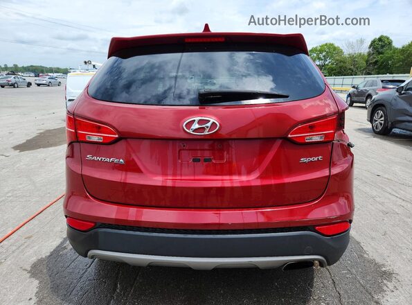 5XYZT3LB8GG375278 2016 HYUNDAI SANTA Red Հետևի տեսք
