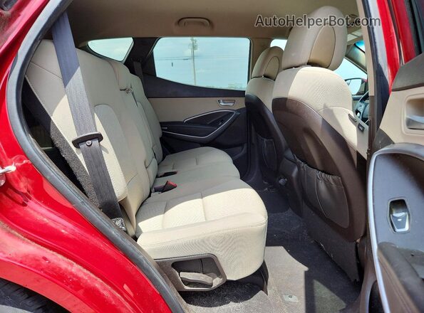 5XYZT3LB8GG375278 2016 HYUNDAI SANTA Red Սալոնի հետևի տեսք