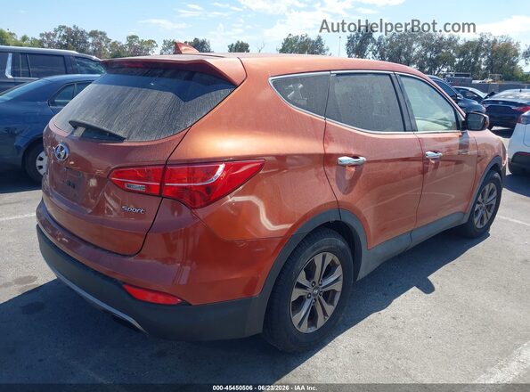 5XYZT3LBXGG326468 2016 HYUNDAI SANTA FE SPORT Оранжевый Задняя правая четверть