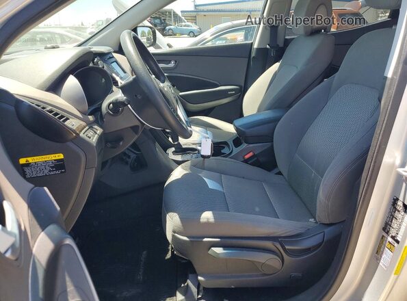 5XYZT3LBXJG538441 2018 HYUNDAI SANTA Silver წინა სალონის ხედი