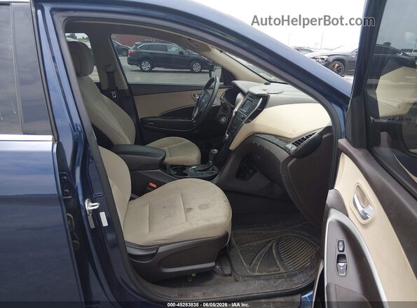 5XYZT3LBXJG540299 2018 HYUNDAI SANTA FE SPORT Blue Вид салону спереду