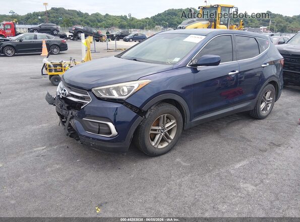 5XYZT3LBXJG540299 2018 HYUNDAI SANTA FE SPORT Blue Передня ліва чверть
