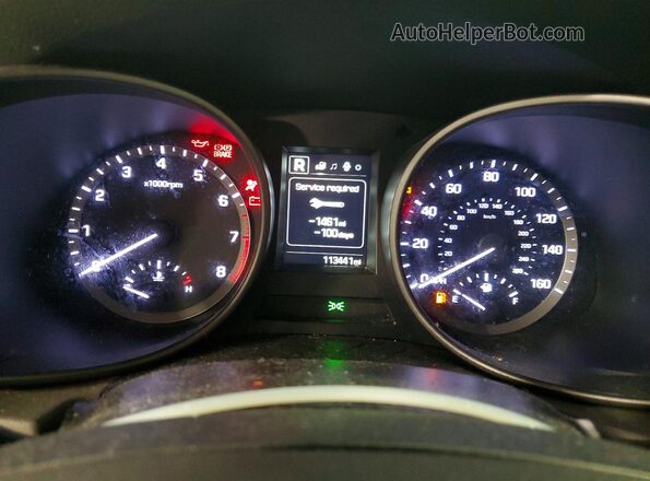 5XYZTDLB0JG546151 2018 HYUNDAI SANTA Серый Вид щитка приборов