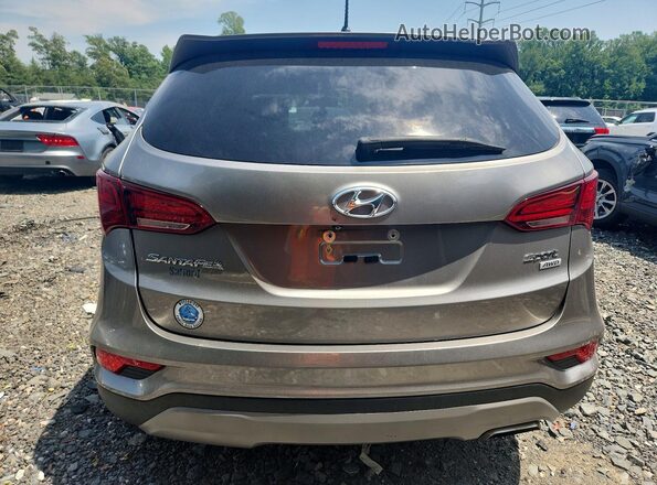 5XYZTDLB4JG533936 2018 HYUNDAI SANTA Gray უკანა ხედი