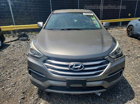 5XYZTDLB4JG533936 2018 HYUNDAI SANTA Gray წინა ხედი